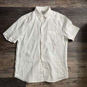 H&M Men's Short Sleeve Linen Shirt Size M